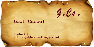 Gabl Csepel névjegykártya